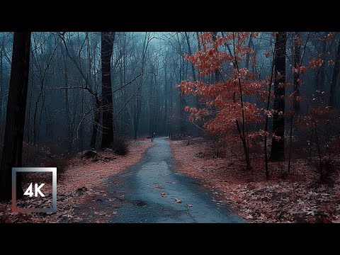 Relaxing Walk in the Rain, Binaural Rain and Nature Sounds for Sleep and Study | 4k ASMR