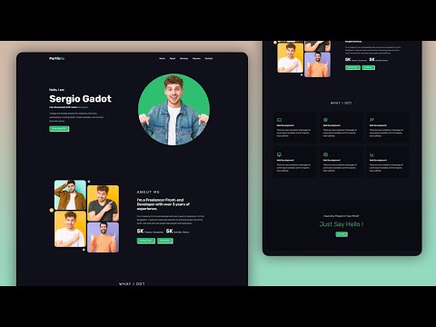 Personal Portfolio website using HTML And CSS | Complete Responsive Website Design