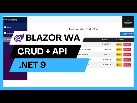 Como crear CRUD + WEB API con Blazor y .NET 9