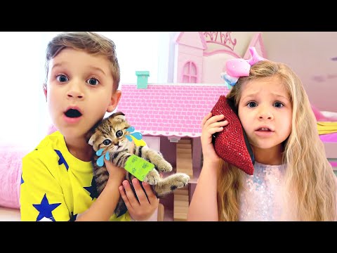 Диана и Рома - истории о котенке и правильном поведении