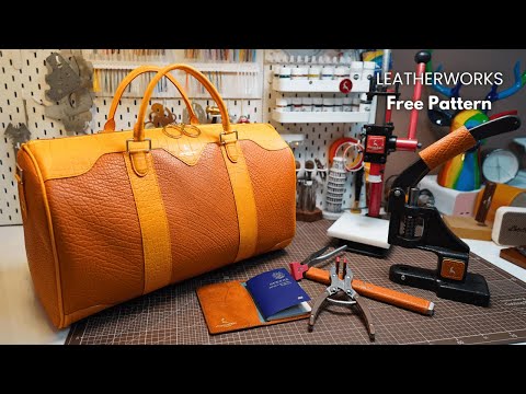 [LeatherCraft] Travel Bag 4K / FREE PDF PATTERN
