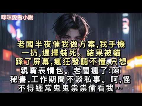 老闆半夜催我做方案,我手機一扔,選擇裝死。結果被貓踩了屏幕,瘋狂發「聽不懂,只想親嘴」表情包。老闆瘋了:陳秘書,工作期間不談私事…#一口氣看完 #甜寵 #小說 