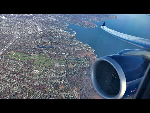 4K - Beautiful landing in New York JFK ! 🇺🇸 Delta Airbus A330neo from Paris CDG 🇫🇷 BUSINESS CLASS