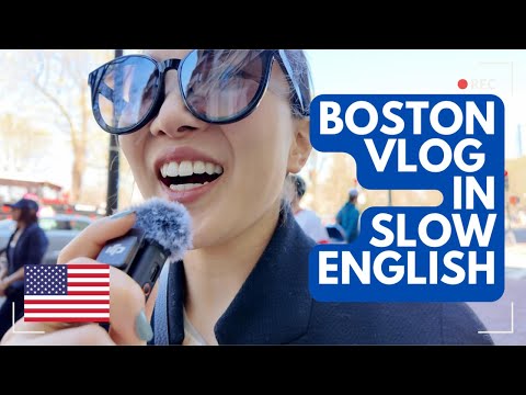 A Day in Boston | Slow English Vlog for Beginner English Learners