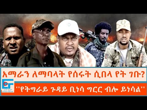 አማራን ለማባላት የሰሩት ሲበላ የት ገቡ? ፤ ''የትግራይ ጉዳይ ቢነሳ ግርር ብሎ ይነሳል''|ETHIO FORUM