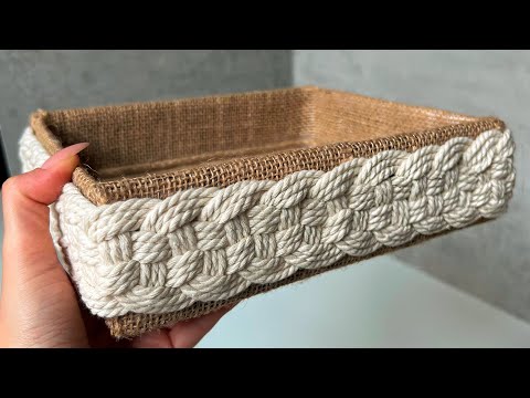DIY! DARLING BASKET FROM THE STORE WITH YOUR OWN HANDS! SIMPLE WAY OF WEAVING!