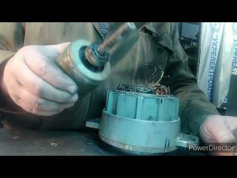 Ремонт,перемотка однофазного двигателя с центробежным выключателем. (1 часть)