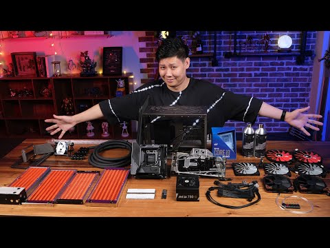 这一次,我们在ITX机箱里面装下了4个冷排,以及这么多东西【翼王】