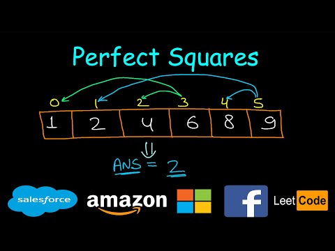 Perfect squares | Dynamic programming | Legendre's  theorem | Leetcode #279