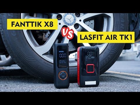 Fanttik X8 vs LASFIT AIR TK1 tire inflator portable air compressor Test and Review