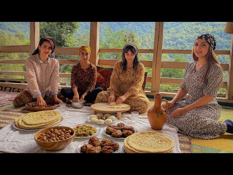 Real Village Life in Iran 🍆🔥 | Iranian Village Cooking, Stuffed Eggplant Recipe & Fresh Bread