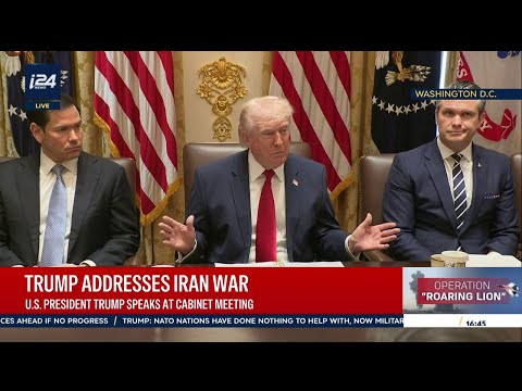 Trump speaks on Iran war at cabinet meeting
