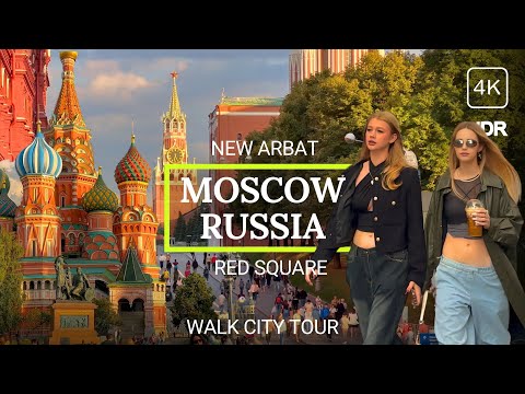 🔥 How live in Russia? Moscow City Walk Tour: New Arbat to Red Square 4K HDR
