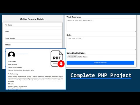 How to Build an Online Resume Builder with PHP | Generate PDF Resumes with PHP