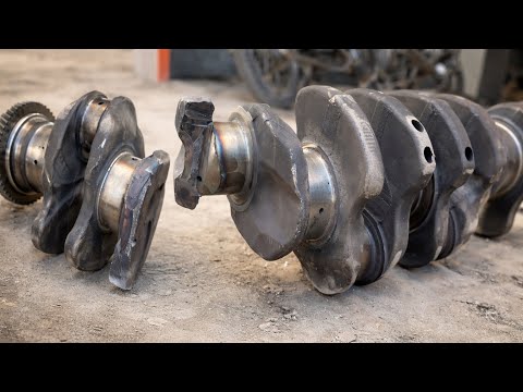 Can This Broken Crankshaft Survive an Engine Run? Full Repair Process
