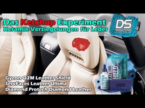 DIE WAHRHEIT über Leder-Keramikversiegelungen - Gyeon, ServFaces und Diamond Protech gegen Ketchup!
