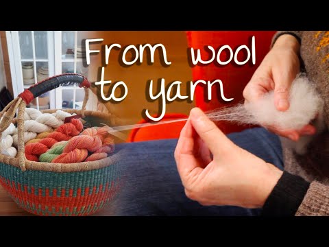 From wool to yarn - Processing raw sheep wool into finished yarn