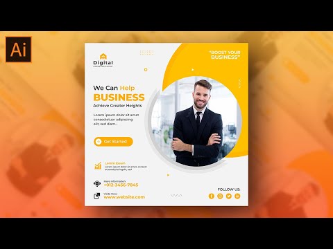 Social Media Post Design in Illustrator