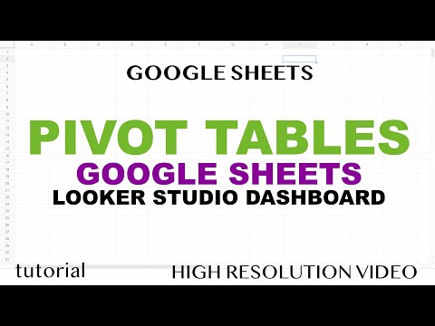 Pivot Tables with Google Sheets & Looker Studio Dashboard Tutorial