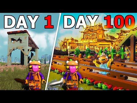 I Survived 100 Days In Lego Fortnite!