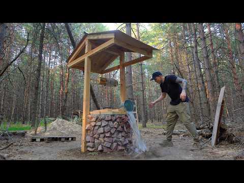 Building a well in the forest, Water is a luxury in these conditions