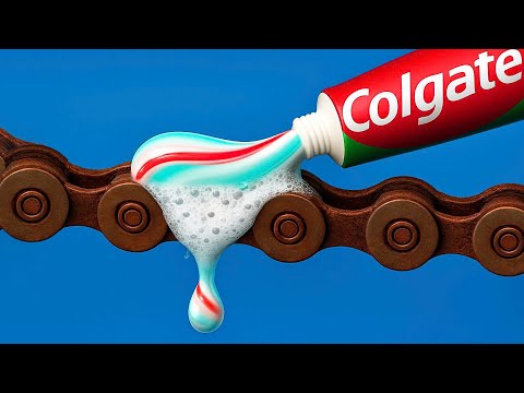 No one knows this! Put toothpaste on a bicycle chain and you’ll be amazed by the result!