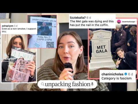 met gala declared dead, gym is the new runway, wtf is an analogue bag &more