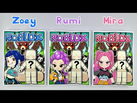 (🌳Paper DIY🌳) ROBLOX x KPOP DEMON HUNTERS | Rumi, Mira, Zoey | ASMR #Unboxing #Blindbag