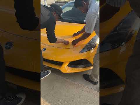 Protecting the Emira for the drive home 😂 #ppf #lotus #emira