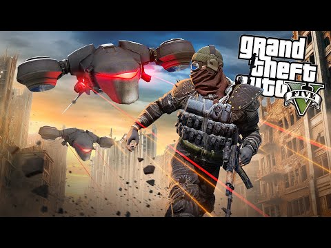 KILLER DRONES TAKE OVER THE WORLD in GTA 5 RP!