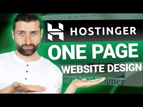 Build your one page website today | Hostinger website builder tutorial 2026