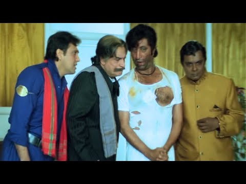 Climax - Shayad Ye Ab Pitega - Govinda, Kader Khan, Shakti Kapoor Comedy Scene - Coolie No 1 Part 5