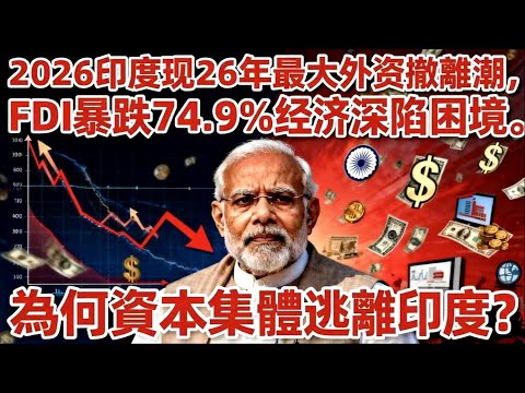 2026 印度外資大逃離!19 兆盧比撤出,FDI 暴跌 74.9%