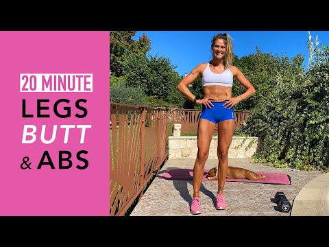 LEGS + BUTT + ABS WORKOUT | 20 Minutes (w/ Cynthia) | No Equipment