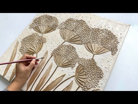 Creative 3D Textured Dandelion Painting | Elegant Textured Artwork By Vanoushe Art