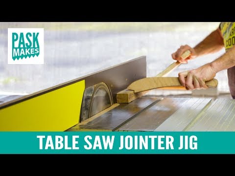 Table Saw Jointer Jig - Easy to Make
