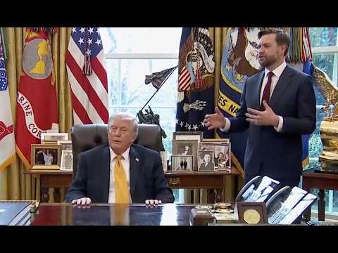 Vance SQUIRMS when called out IN FRONT OF TRUMP