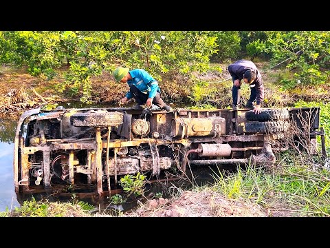 💡 Genius Boy Completely Restored KIA - K250L Truck That Was Submerged In The River For Any Years