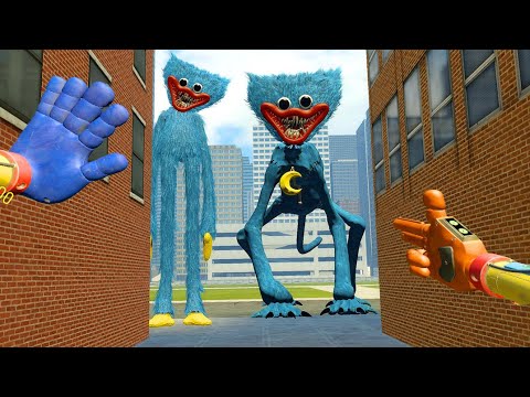 SCARY HUGGY WUGGY FROM POPPY PLAYTIME TRAPS ME BETWEEN THE TOWERS! | GARRY’S MOD