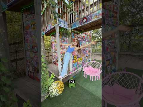 Pt 2 of covering my treehouse in GIANT STICKERS!!๐ฑ