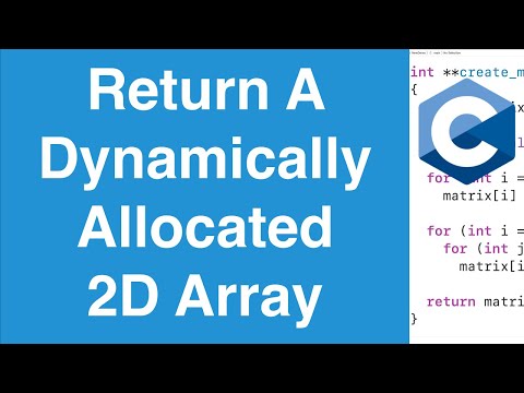 Return A Dynamically Allocated 2D Array From A Function | C Programming Tutorial