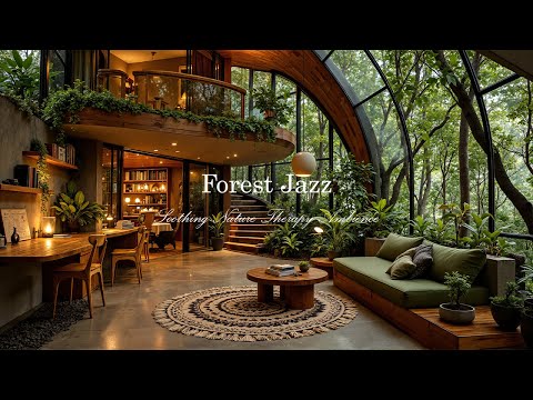 Soothing Forest Jazz in Quiet Ambience | Nature Therapy with Jazz Music for Deep Focus Background