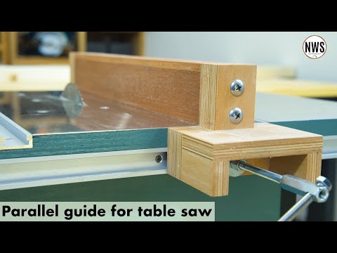 Making a self-made table saw / Making a parallel guide with a double lock mechanism