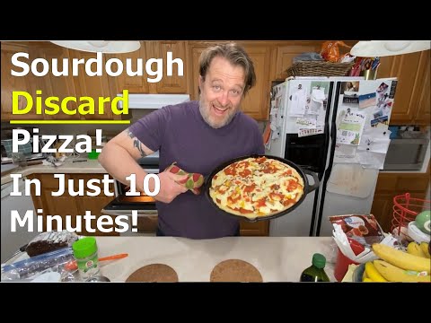 10 Minute Sourdough Discard Pizza Made Easy #SourdoughDiscard #SourdoughMadeEasy #RogueBakers