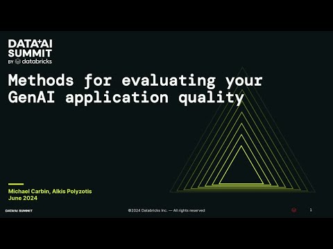 Methods for Evaluating Your GenAI Application Quality