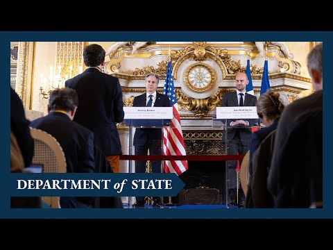 Secretary Blinken holds a joint press availability with French Foreign Minister Jean-Noël Barrot