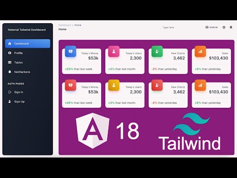 Create an impressive Dashboard Menu with Angular 18 and Tailwind CSS in minutes!