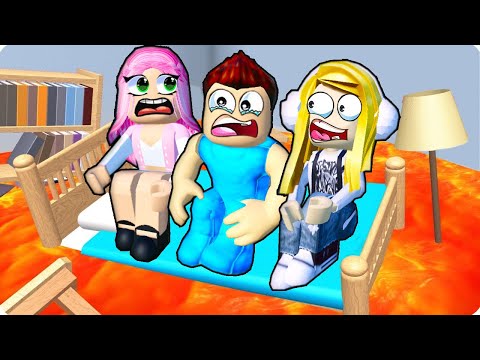 🔥ПОЛ ЭТО ЛАВА ВТРОЁМ В РОБЛОКС! ШЕДИ ЛЕСКА И НУБИК ROBLOX The Floor Is LAVA!