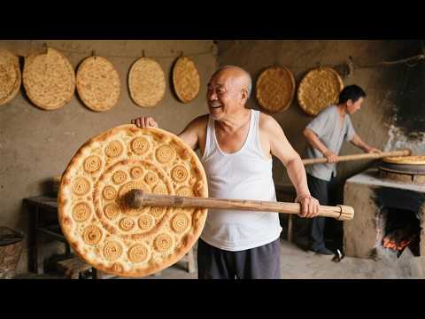 ASMR | Handmade Giant Pastry – 500-Year-Old Baking Tradition | No Talking | 中国传统美食 | 山东锅饼