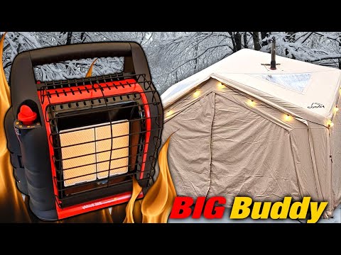 BIG BUDDY PROPANE HEATER vs FREEZING TEMPS in the COODY KOALA INFLATABLE HUB TENT